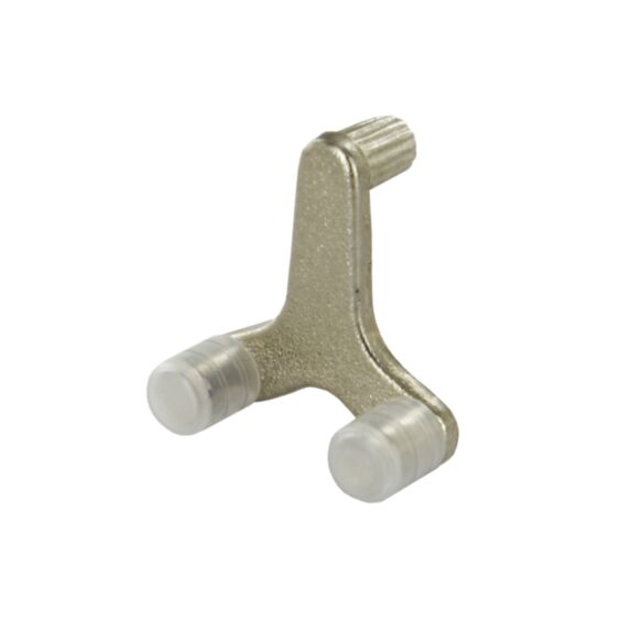 Lot de 4 taquets à enfoncer ajustable pour étagère en verre épaisseur 4/10mm zamak chromé