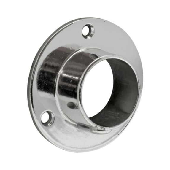 Lot de 2 supports muraux fermés Ø19MM rond chromé