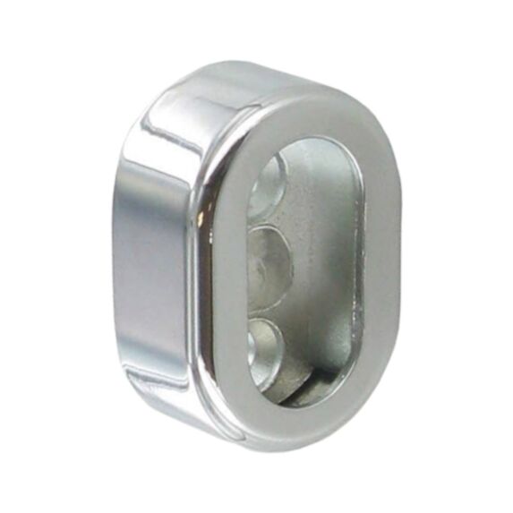 Supports tube de penderie + caches chromé X2 - CIME