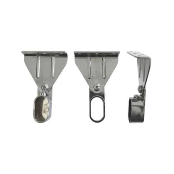 Support penderie sous pente zamak et acier chromé x3 - CIME