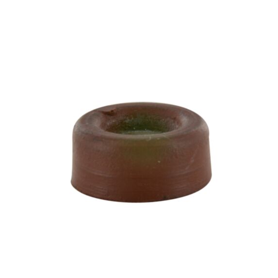 Set de 4 butées de porte simple Ø18 x H18 mm caoutchouc marron - CIME
