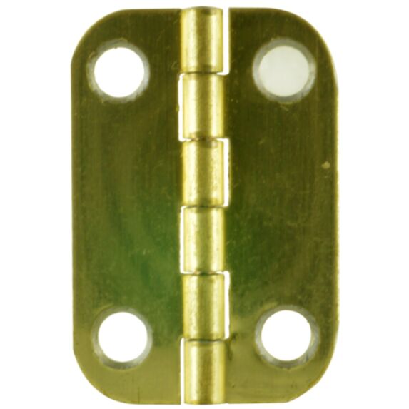 Charnière coffret angles ronds L30mm laitonné x2