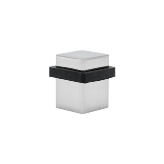 Butée de sol carrée 25 x 35 x 25 mm zamak argent - CIME