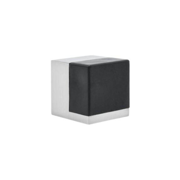 Butée de sol cube 40 x 40 mm à visser zamak argent - CIME