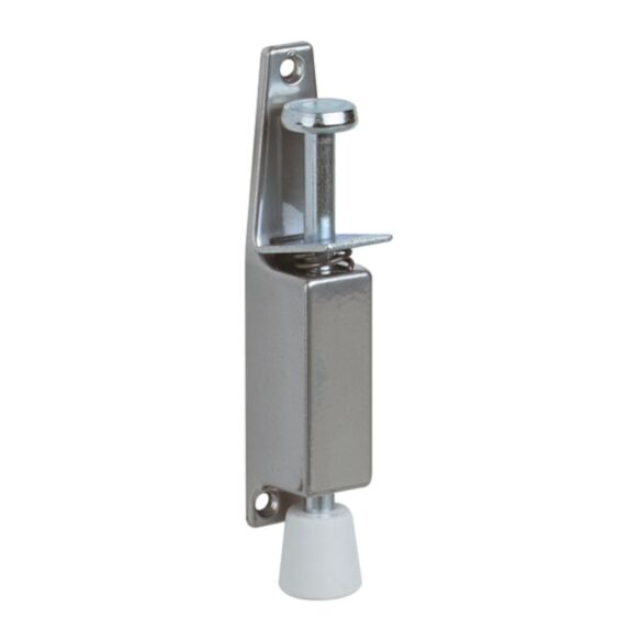 Arrêt de porte modèle à pédale acier zamak époxy gris aluminium 31x4x7cm - CIME