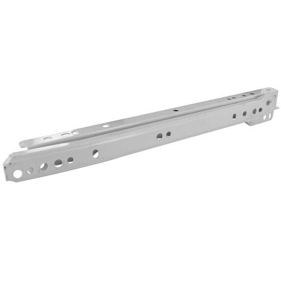 Coulisse L400mm/25kg acier blanc fixation dessous