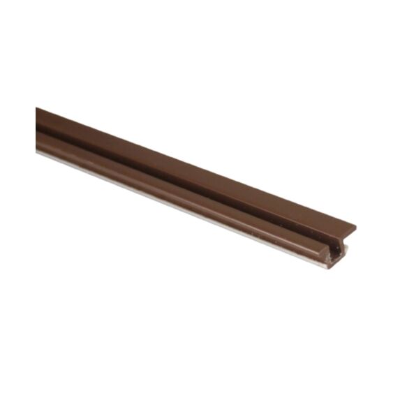 Rail à encastrer pour porte coulissante L2000mm plastique brun