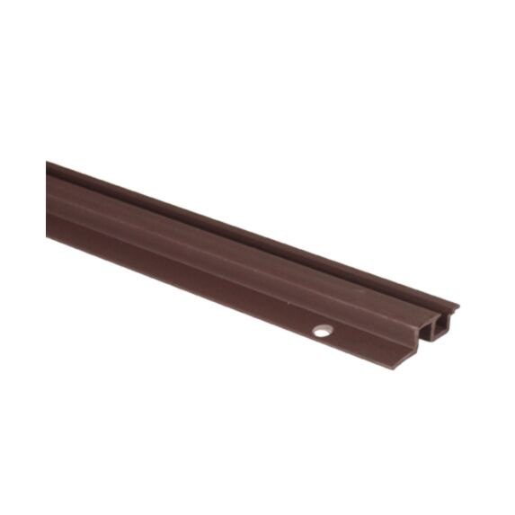 Rail en applique pour porte coulissante L2000mm plastique brun