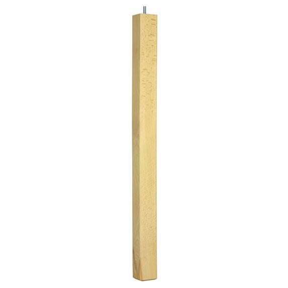 Pied de table carré hêtre brut H.710 mm - CIME