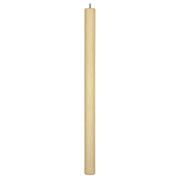 Pied de table haute cylindrique fixe hêtre brut Ø50 mm H730 mm - CIME