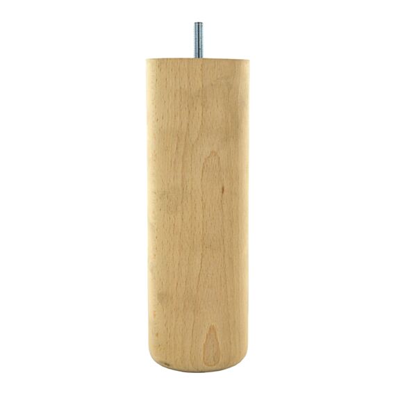 Pied de lit cylindrique hêtre brut D68mm H200mm