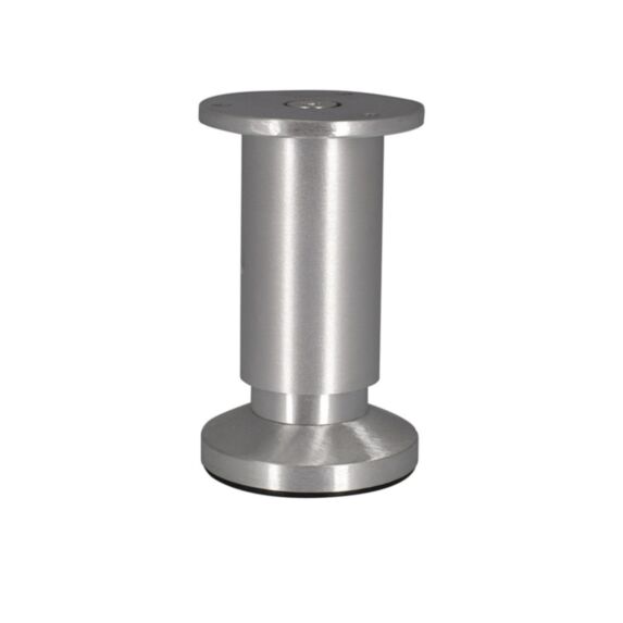 Pied diametre 38 hauteur 100 réglable alu mat
