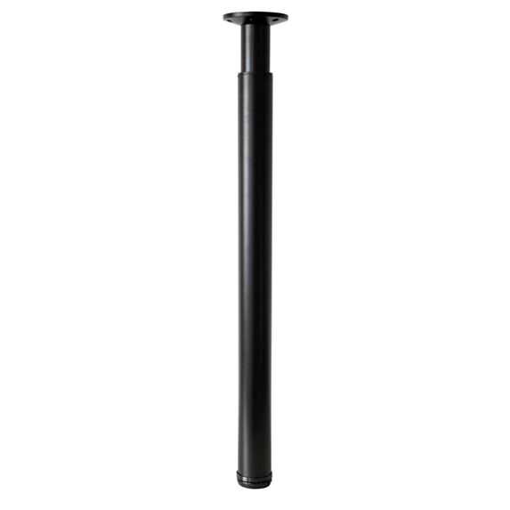 Pied de table, bar et plan de travail Zoom Ø60 mm aluminium noir réglable de H700 à 1100 mm - CIME