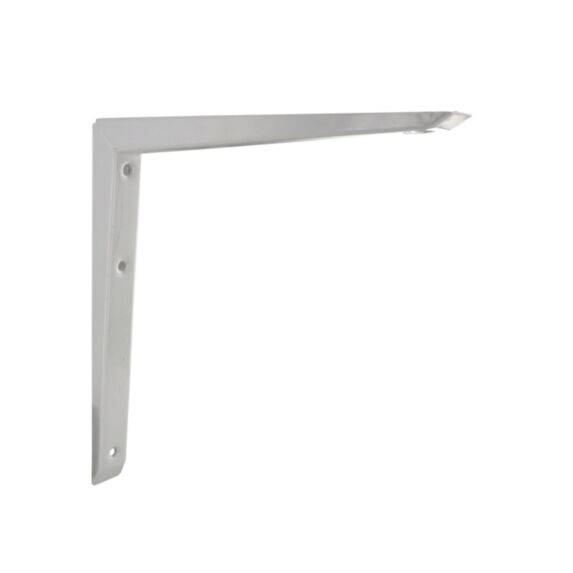 Equerre renforcée acier époxy 350 x 350 mm blanc - CIME