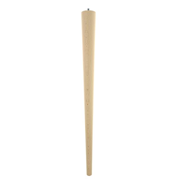 Pied de table fuselé bois H730 mm hêtre T7 - CIME