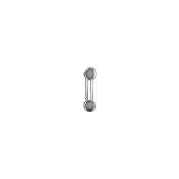 Patère 2 têtes Ø65mm - acier chromé - CIME