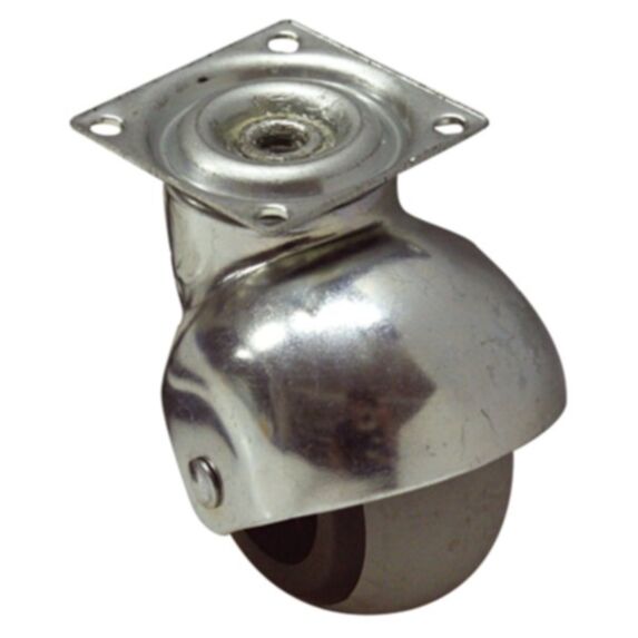 Roulette pivotante à platine caoutchouc gris Ø40mm charge 40kg - CIME
