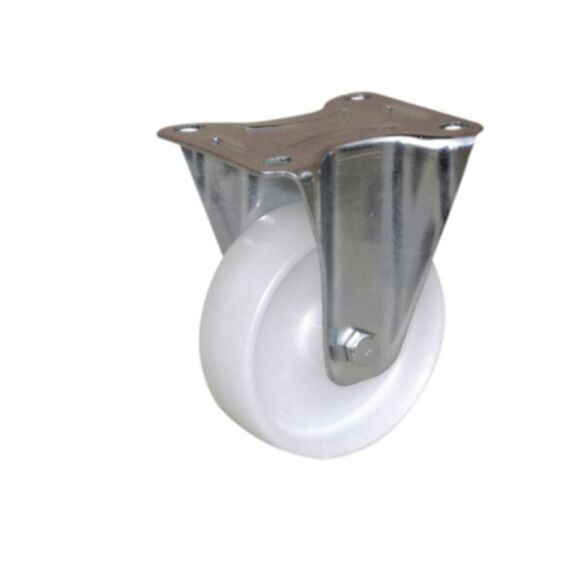 Roulette de collectivité à platine fixe polychoc blanc Ø65mm - Charge supportée 65 kg - CIME