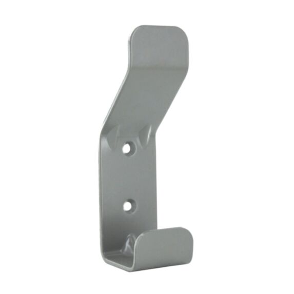 Patère basique acier gris 1 tête, 140x40 mm - CIME
