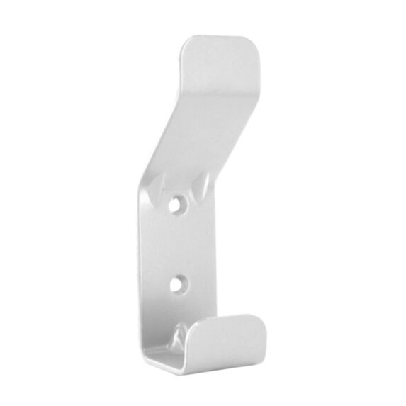 Patère basique acier blanc 1 tête 140x40 mm - CIME