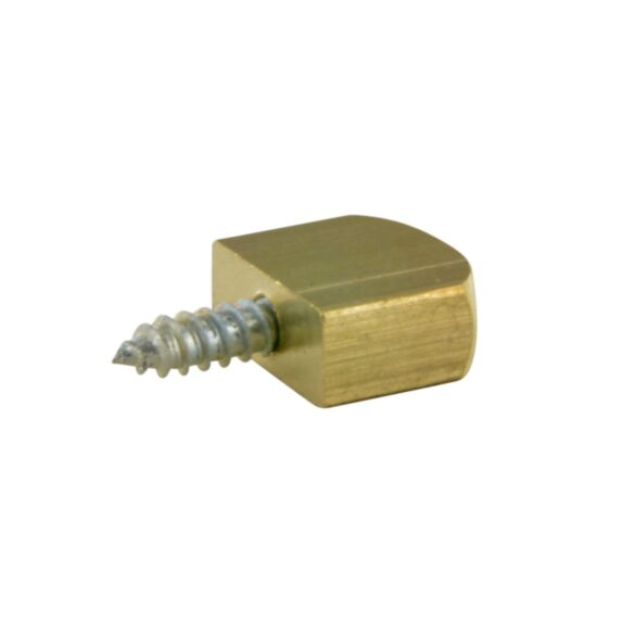 Lot de 8 taquets à visser Ø3mm 10x12mm laiton laitonné