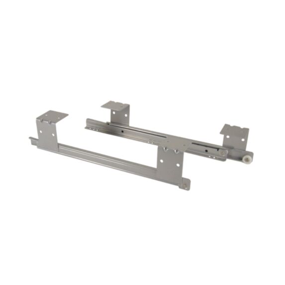 Paire de coulisse à galets à visser fixation sous tablette de clavier charge maxi 10kg L350mm H80mm