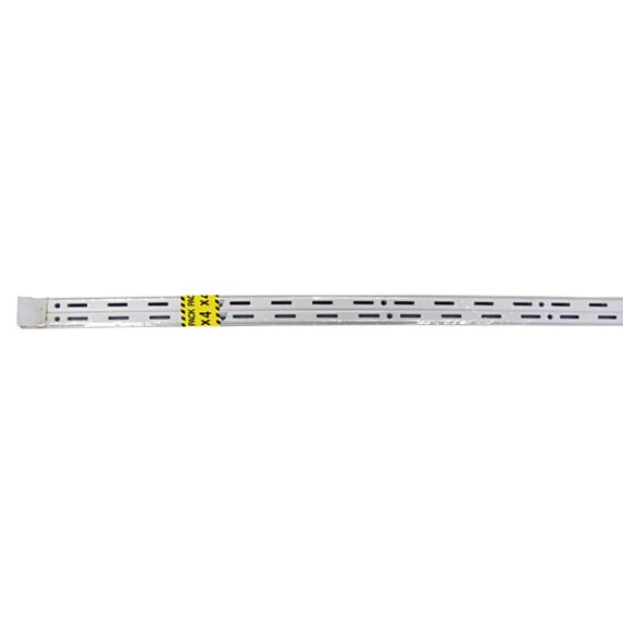 Crémaillère simple pas de 50 acier blanc 1m X4
