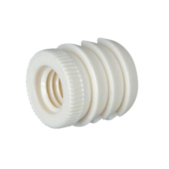 Insert frapper M6 L11mm D10mm plastique transparent x4