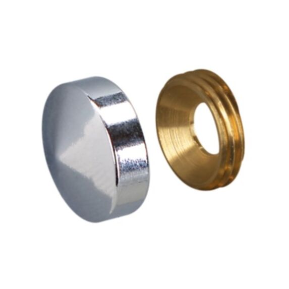 Cache vis laiton chromé D16mm x4