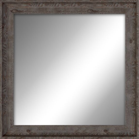 Miroir Valloire 30 x 30 cm résine marron - CEANOTHE 