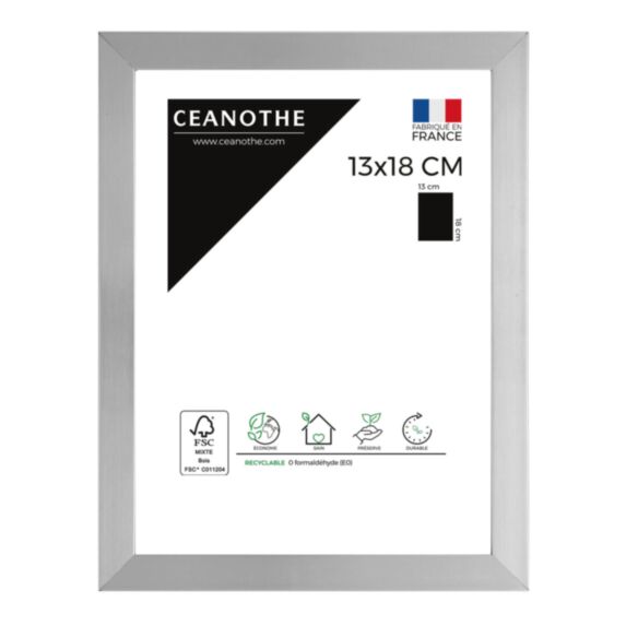Cadre photo Precious acier 13x18cm - CEANOTHE