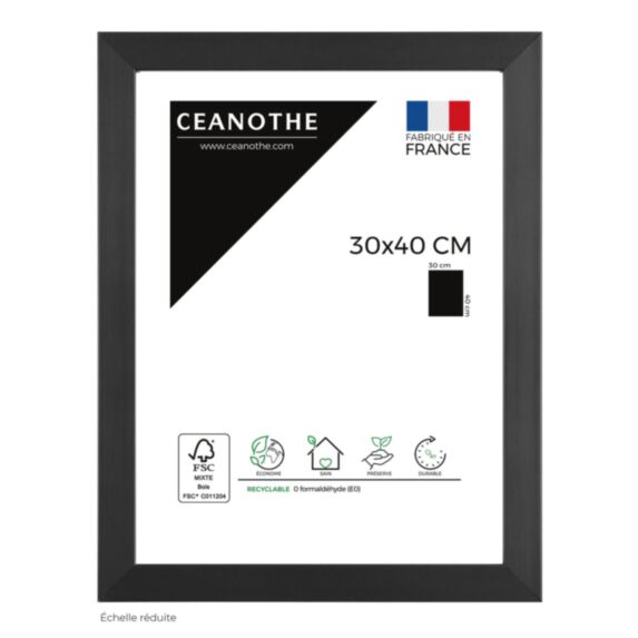 Cadre photo Precious carbone 30x40cm - CEANOTHE