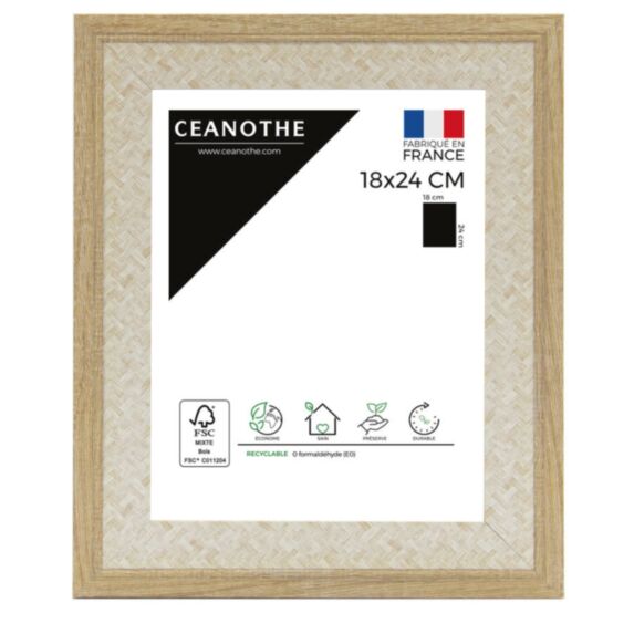 Cadre photo Palma nature 18x24cm - CEANOTHE