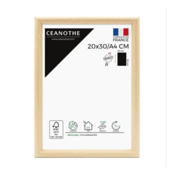 Cadre photo Shelter bois clair 20x30cm / A4 - CEANOTHE