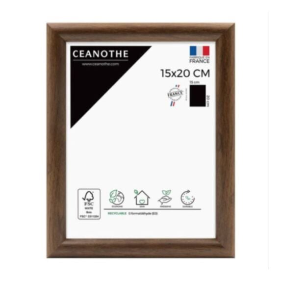 Cadre photo Shelter ébène 15x20cm - CEANOTHE