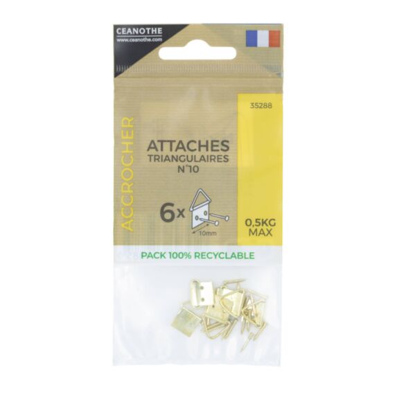 Sachet 6 attaches triangulaires n°10 - CEANOTHE