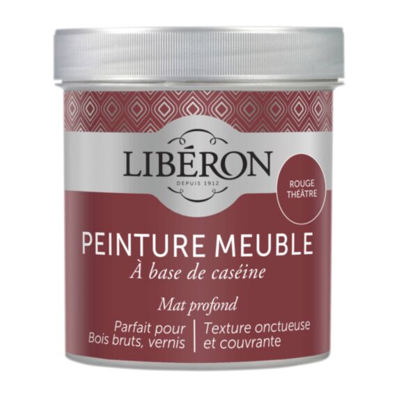 Peinture à base de caséine meubles - LIBERON rouge théâtre mat 0,5L