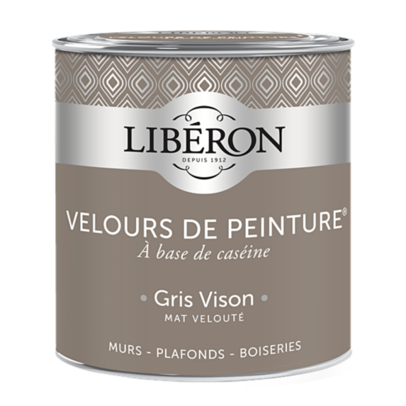 Peinture multisupport velours gris vison 0,5L - LIBERON