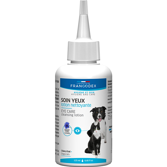 Lotion nettoyante yeux chien chat 125ml