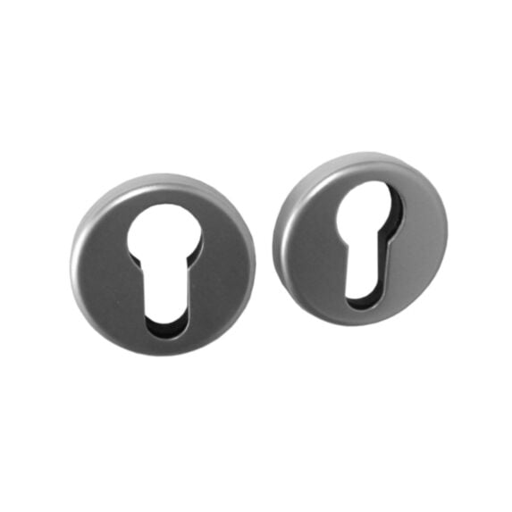 2 rosaces à cylindre Thonon alu argent 50 mm - CHAINEY