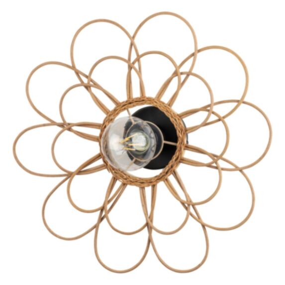 Applique Alhoa Ø40 cm E27 60W fibres naturelles - MATHIAS