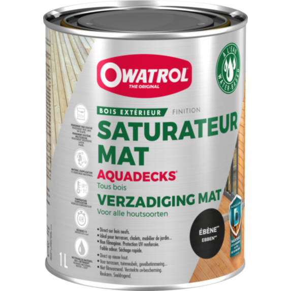 Saturateur mat Aquadeck miel 1 L - OWATROL