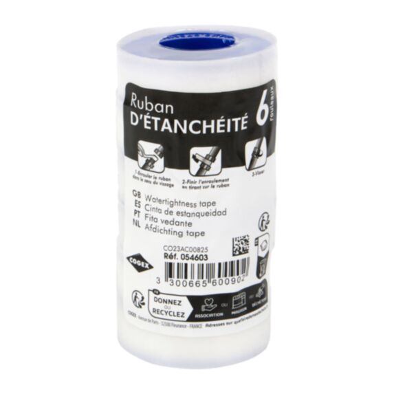 Bande d'étanchéité 6 pièces 10cmx6m blanc - COGEX