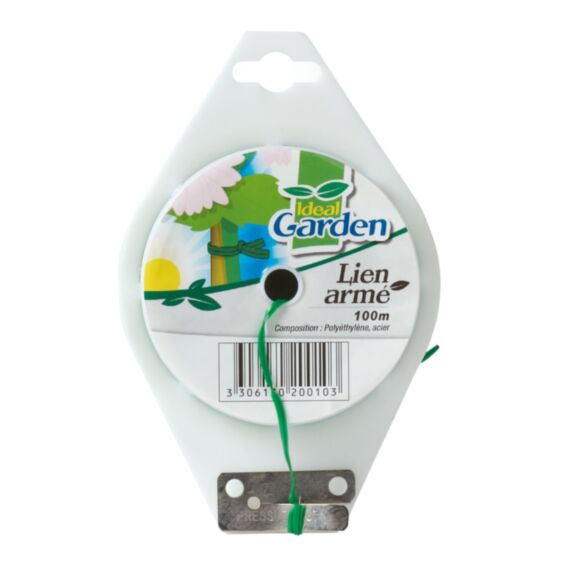 Lien armé 100 m vert - IDEAL GARDEN