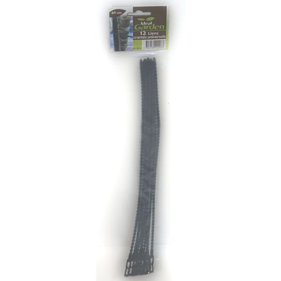 12 liens crantés universels 35 cm - IDEAL GARDEN