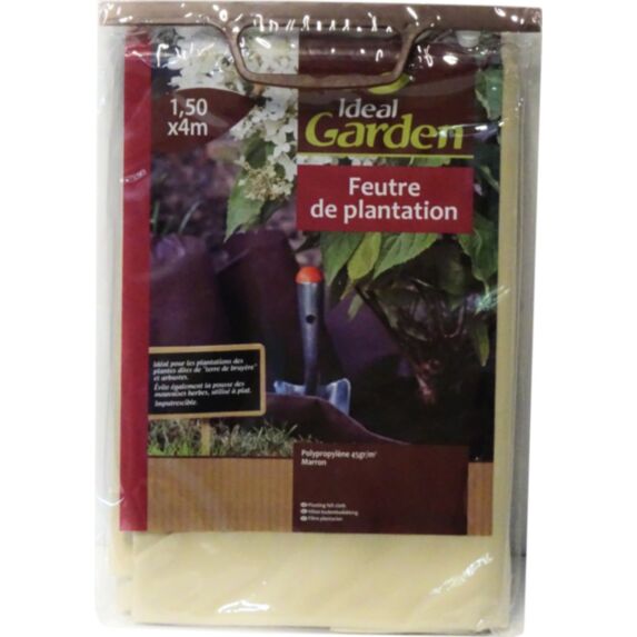 Feutre plantation 45g/m2 1,5 x 4 m brun - IDEAL GARDEN