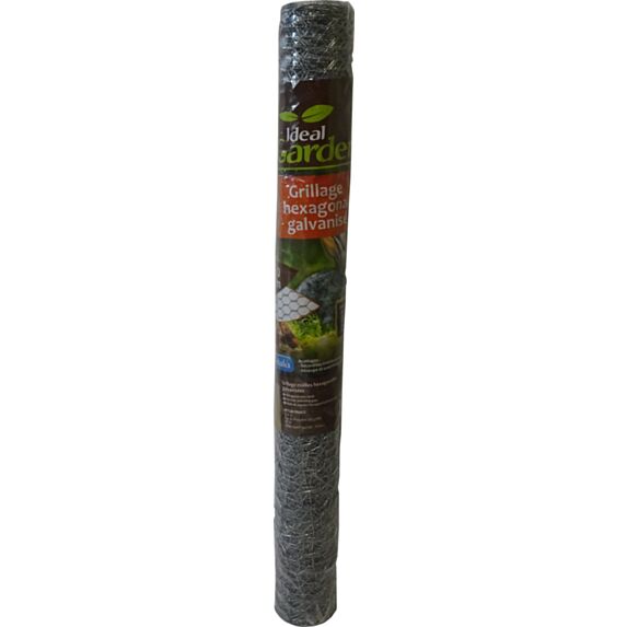 Grillage hexagonal galvanisé 13 mm 0,5 x 3 m - IDEAL GARDEN