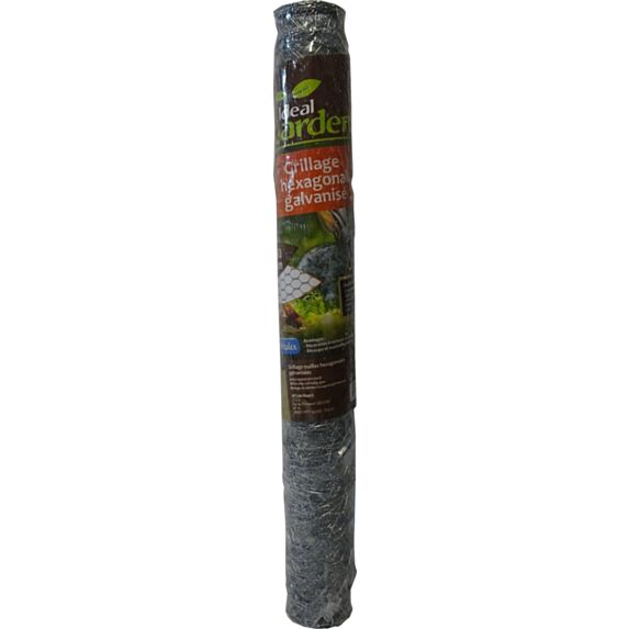 Grillage hexagonal galvanisé 25 mm 1 x 3 m - IDEAL GARDEN