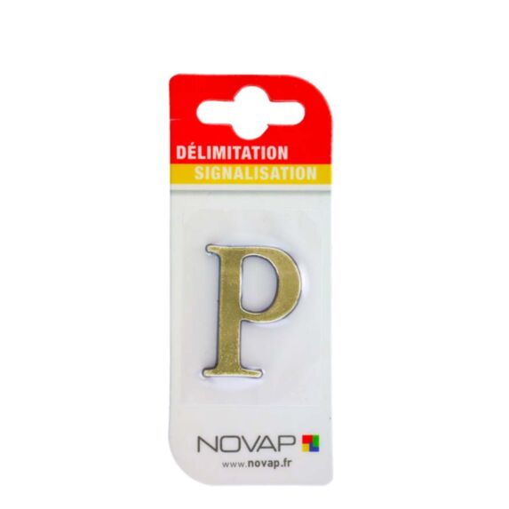 lettre autocollante en relief hauteur 40 mm coloris or p - NOVAP
