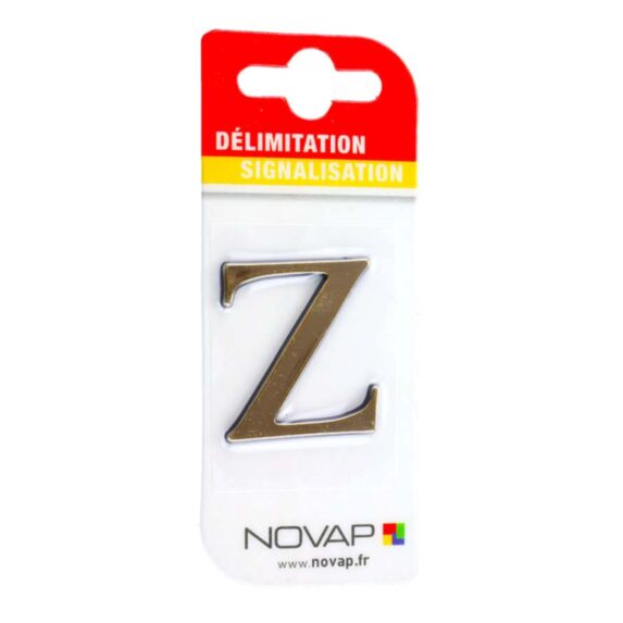 lettre autocollante en relief hauteur 40 mm coloris or z - NOVAP